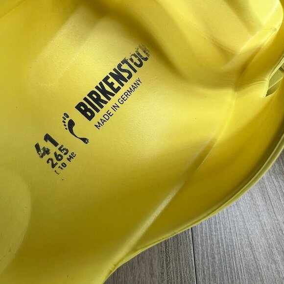 Birkenstock Arizona EVA Sandals Unisex Size L10 M8 Slip-on Slide Flexible Yellow - Picture 9 of 12